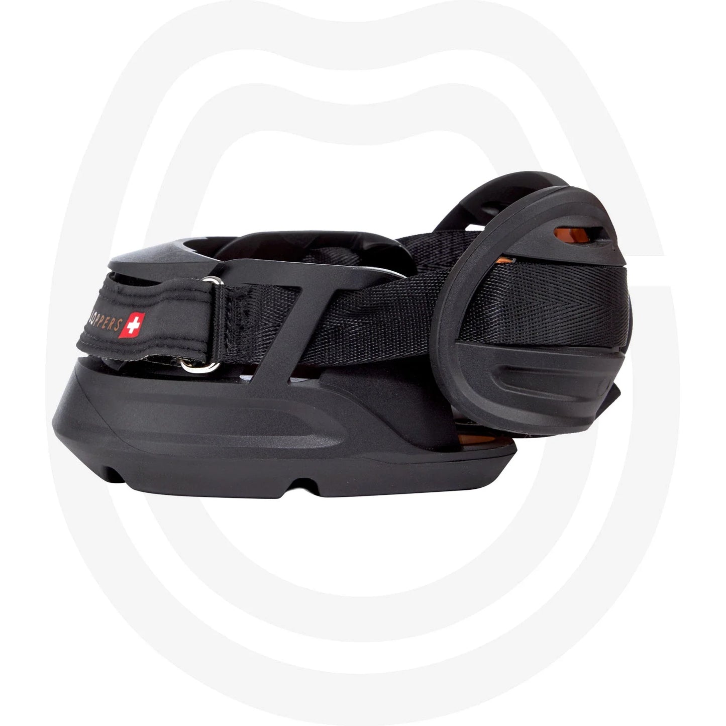 Während der Swiss Galoppers Hufschuhe SG fast alle Hufformen abdeckt, ist der SG-L speziell für Pferde mit etwas schmalen, längeren Hufen, ausgeprägten Ballen und hohen Trachten geeignet. Das SG-L Boot Kit enthält zwei Verlängerungssets, die aus dem gleichen 100% recycelbarem, Thermoplastic Polyurethane (TPU) bestehen wie der Hufschuh selbst. Die Verlängerungen können leicht ausgetauscht und an die individuelle Huf-, Ballen und Trachtenform angepasst werden.