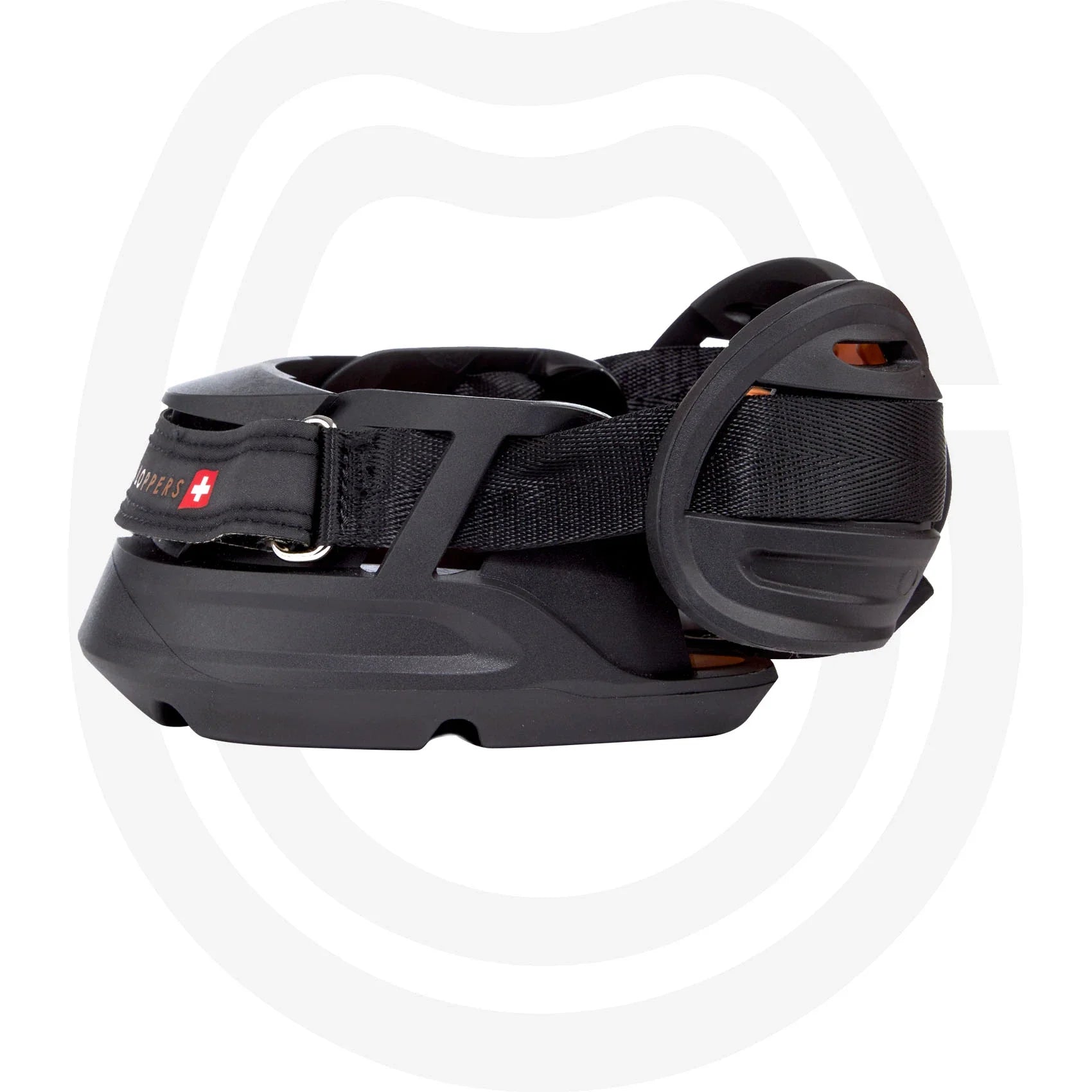 Während der Swiss Galoppers Hufschuhe SG fast alle Hufformen abdeckt, ist der SG-L speziell für Pferde mit etwas schmalen, längeren Hufen, ausgeprägten Ballen und hohen Trachten geeignet. Das SG-L Boot Kit enthält zwei Verlängerungssets, die aus dem gleichen 100% recycelbarem, Thermoplastic Polyurethane (TPU) bestehen wie der Hufschuh selbst. Die Verlängerungen können leicht ausgetauscht und an die individuelle Huf-, Ballen und Trachtenform angepasst werden.